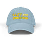Light blue cap with yellow text 'Salty Bonefish' on a white background