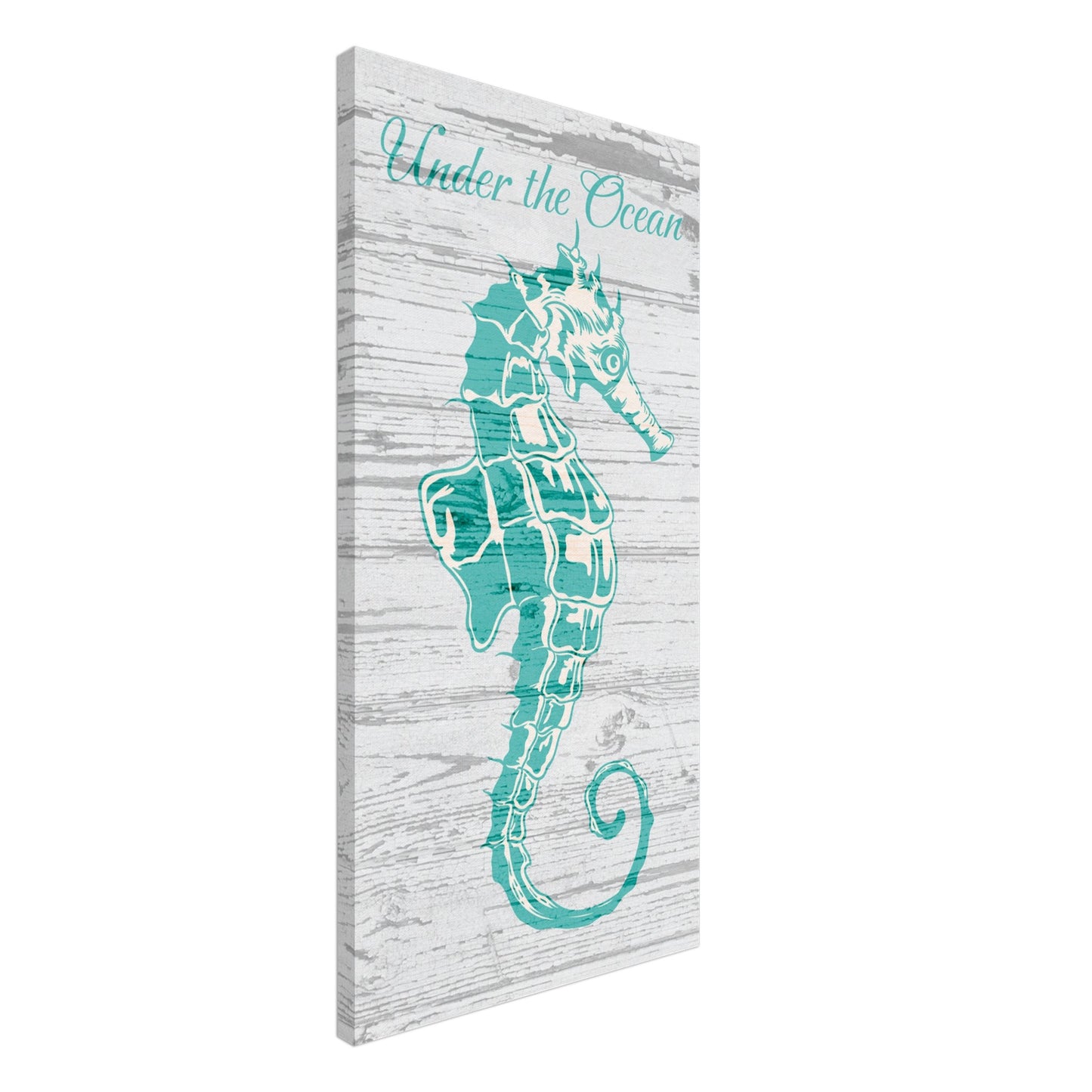  Under the Ocean Seahorse Canvas Wall Print Caribbean Rays