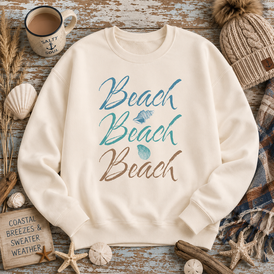 Beach Club Beach Vibes Unisex Lightweight Crewneck Sweatshirt