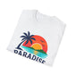 Paradise Found T‑Shirt — Retro Sunset Palm Beach Tee