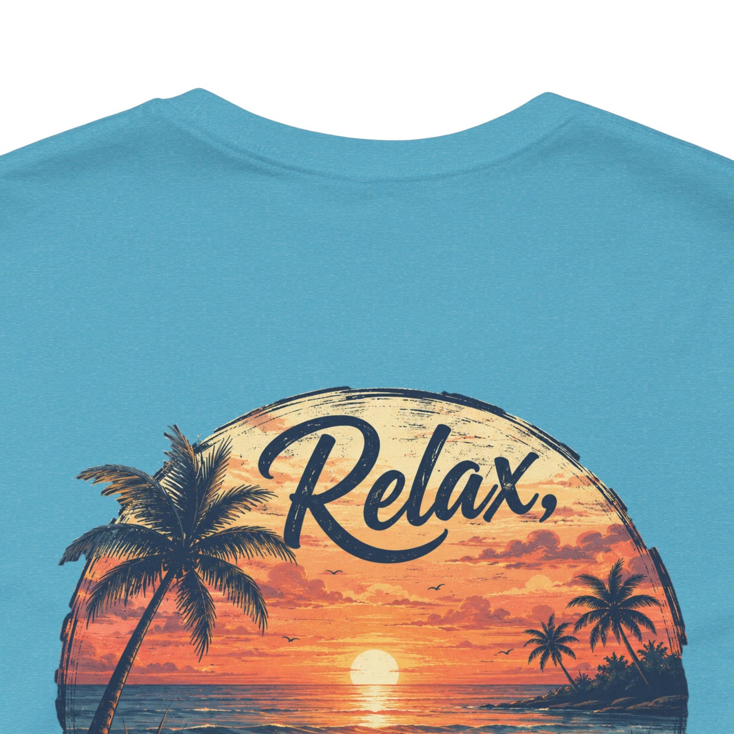 Sunset Beach Tee — "Relax Watch a Sunset" Graphic T-Shirt