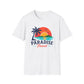 Paradise Found T‑Shirt — Retro Sunset Palm Beach Tee