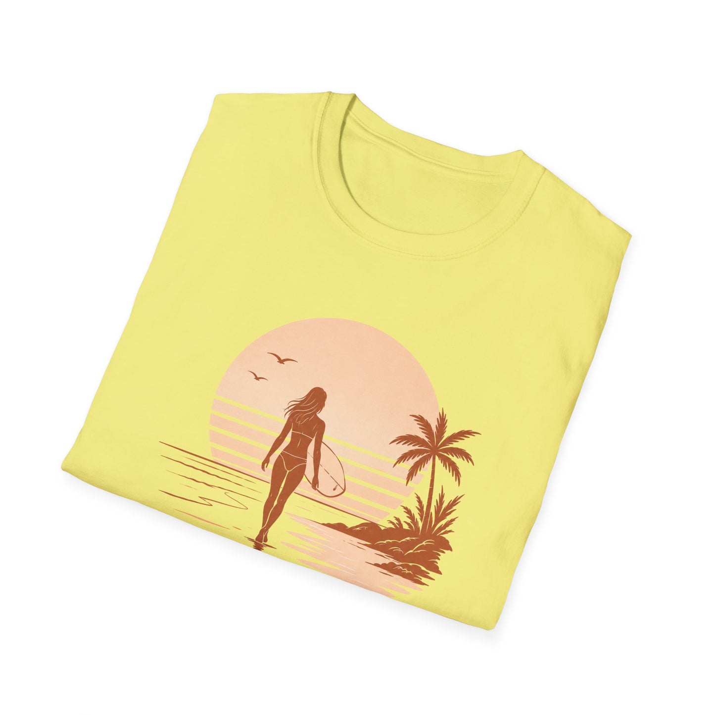 Surf Sunset T-Shirt — "Sun, Salt, Surf, Repeat" Beach Tee