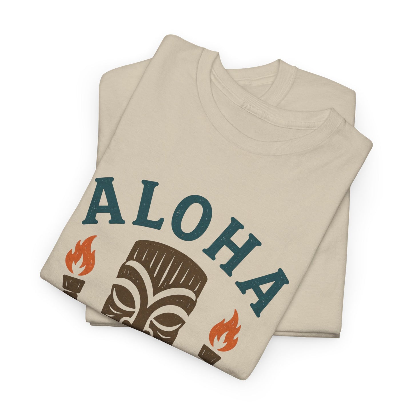 Aloha Tiki Tribal Tee with Torches- Tiki T-Shirt