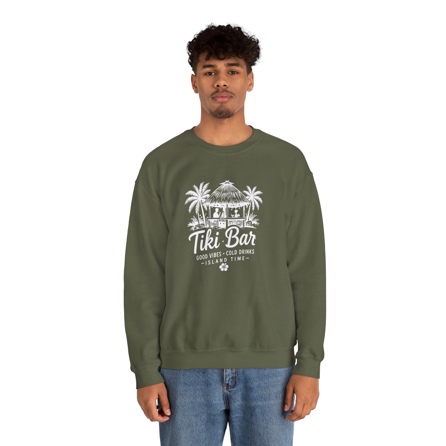 Tiki Bar Crewneck Sweatshirt – Island Vibes Graphic Pullover