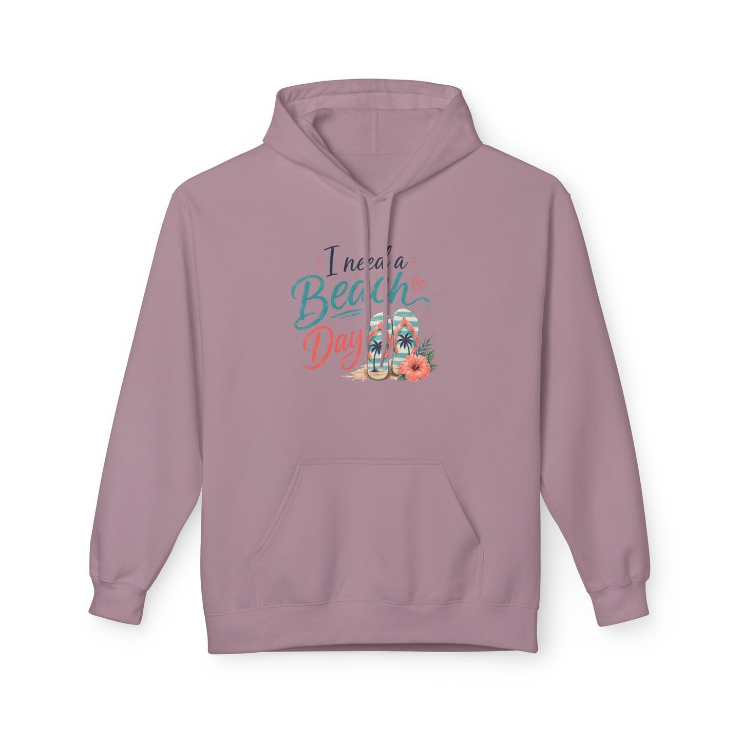 Beach Day Hoodie — "I Need a Beach Day" Cozy Surf Vibes Pullover
