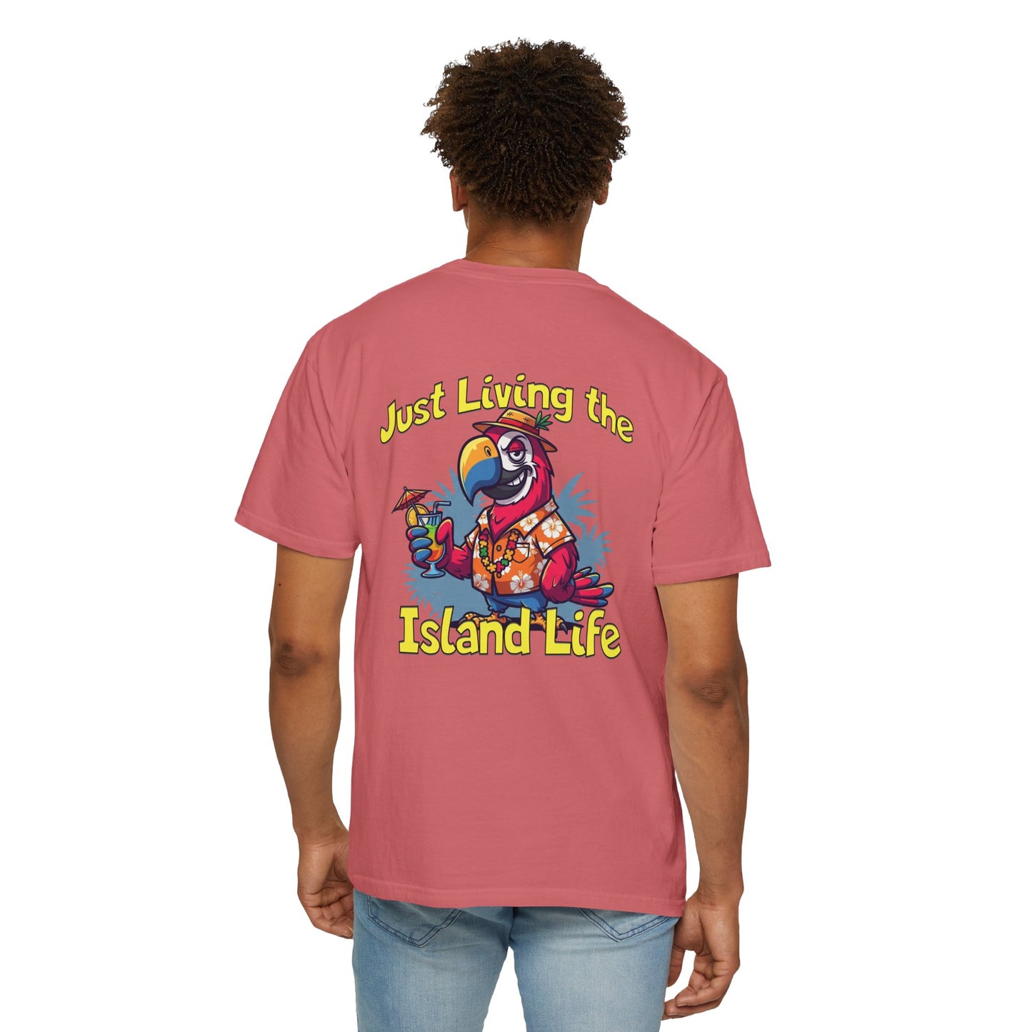 Island Life T-Shirt — Just Living the Island Life Parrot Graphic