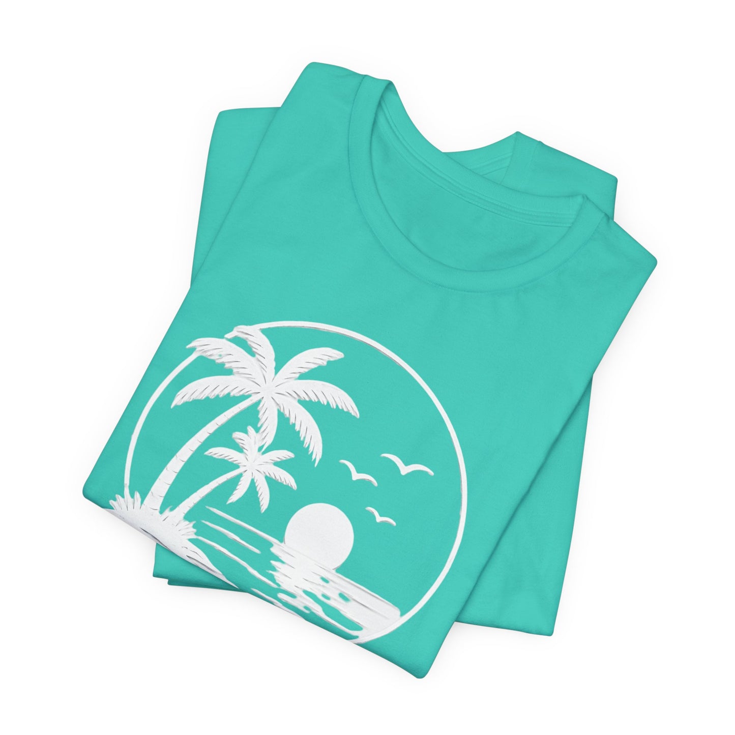 Beach Life T-Shirt – Palm Tree Sunset Graphic Tee