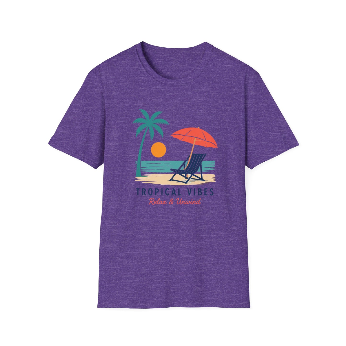 Tropical Vibes Beach Scene Tee (Relax & Unwind)