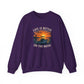 "Life Is Better On The Water" Crewneck Sweatshirt -Boat Sunset Graphic