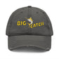 Gray cap with 'BIG CATCH' text and fish graphic on a white background