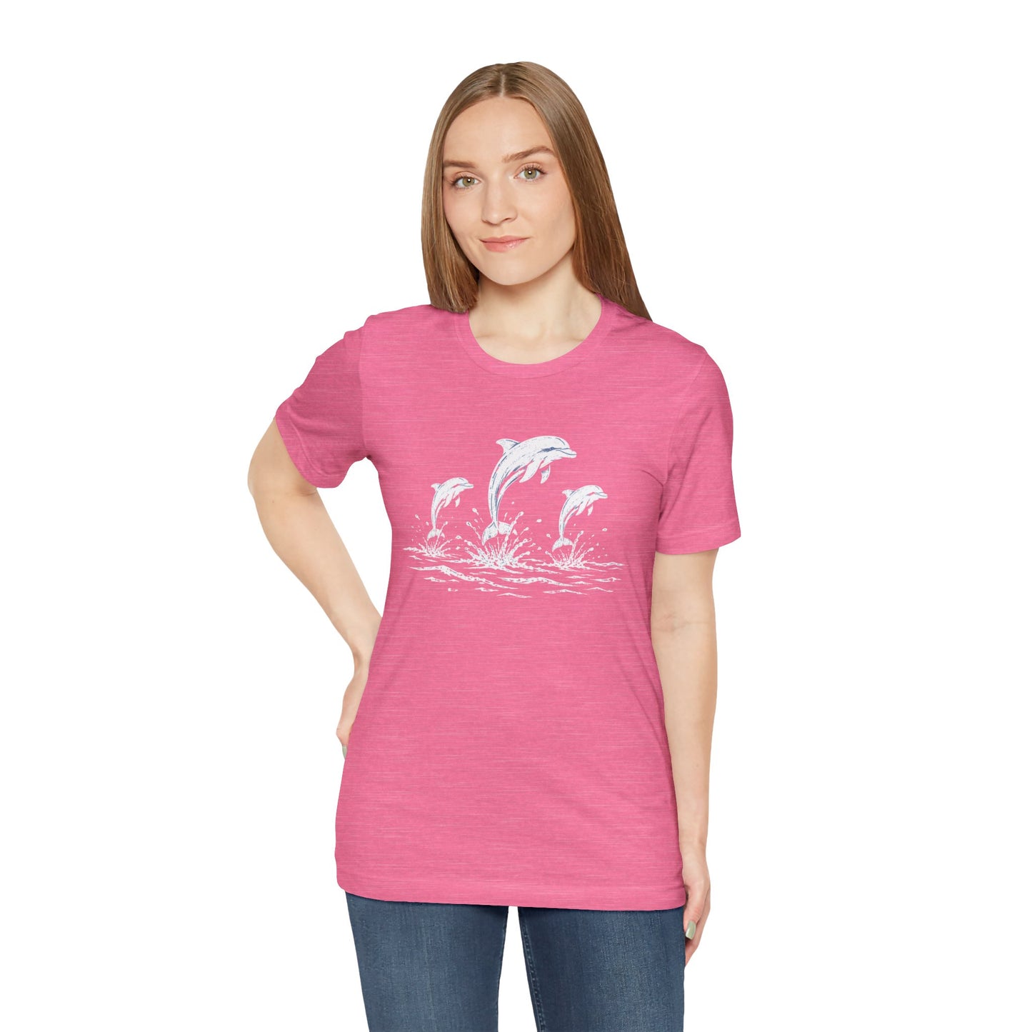 Dolphin Trio Tee — Playful Ocean Graphic T-Shirt
