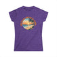 Purple t-shirt with 'Island Beach Girl' graphic on a white background
