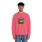Tiki Bar Crewneck Sweatshirt — Retro Tropical Sunset Design