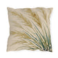 Decorative pillow with leaf pattern on a white background