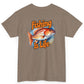 Brown t-shirt with 'Fishing is Life' graphic on a white background