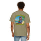 T-Shirt — "Living in Paradise and Loving It" Tropical Parrot Beach Tee
