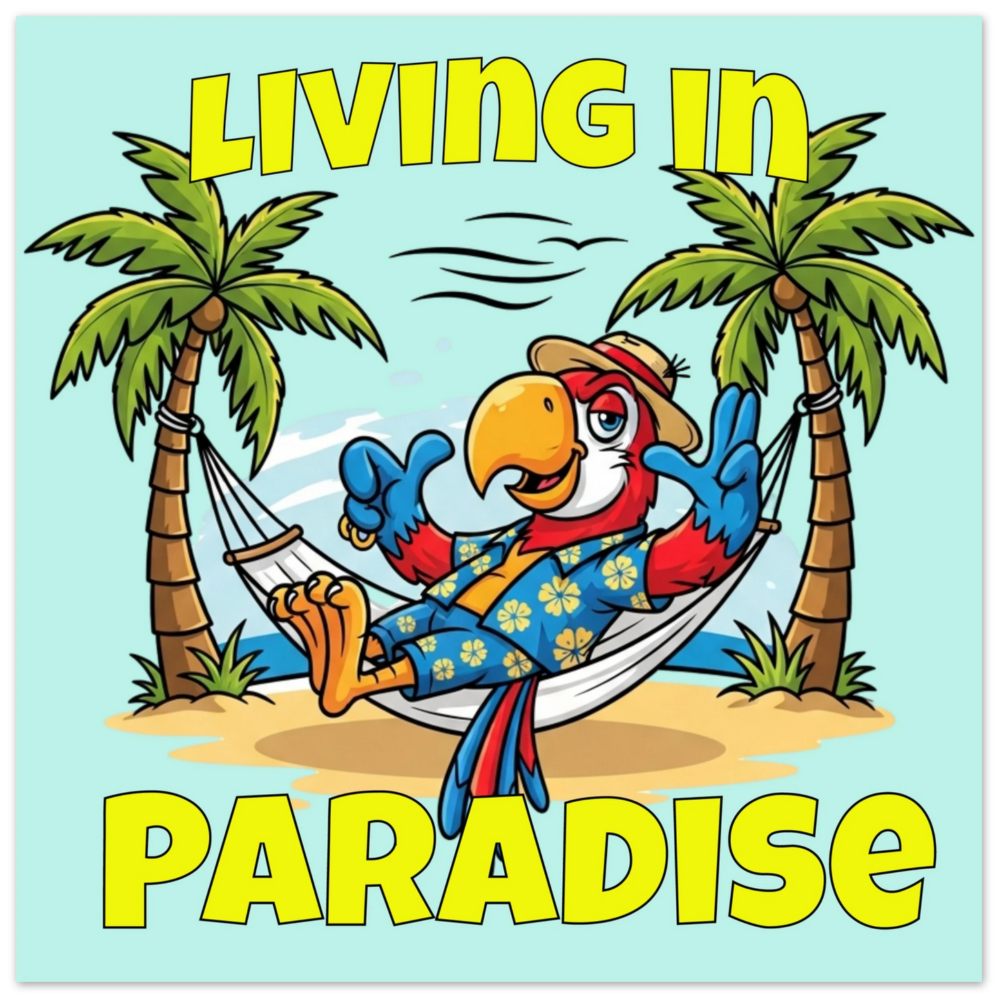 Living in Paradise Aluminum Wall Print by Caribbean Rays