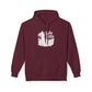 Surf Sketch Hoodie — Minimal Beach Palm Line Art Sweatshirt