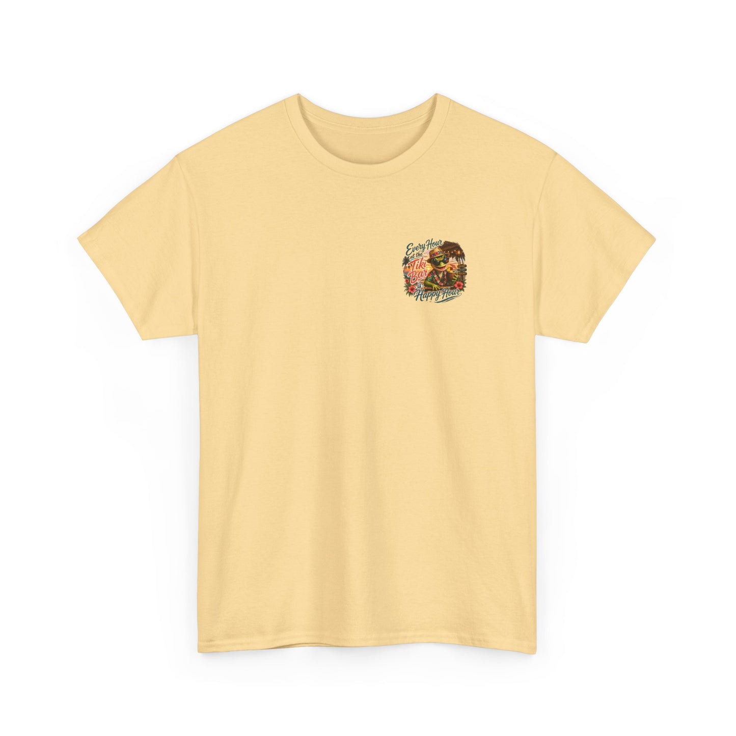 T-Shirt - "Every Hour at the Tiki Bar is Happy Hour" Vintage Tropical Tee