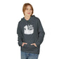 Surf Sketch Hoodie — Minimal Beach Palm Line Art Sweatshirt