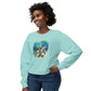 Ocean Turtle Unisex Lightweight Crewneck Sweatshirt