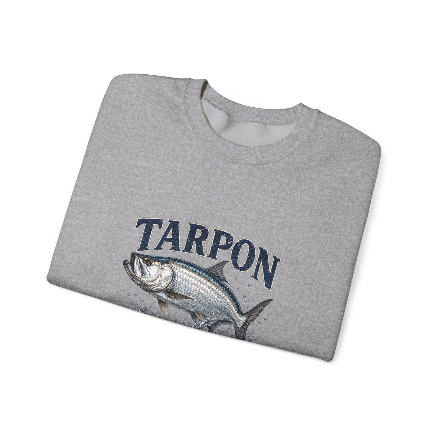 Tarpon Fishing Crewneck Sweatshirt — Vintage Tarpon Graphic Pullover