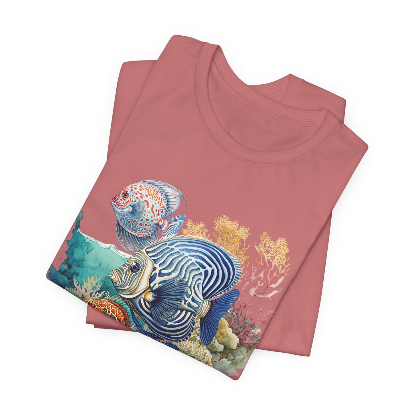 Coral Reef Fish Tee - Unisex Short Sleeve T-Shirt, Ocean Vibes, Marine Life Lover Gift,