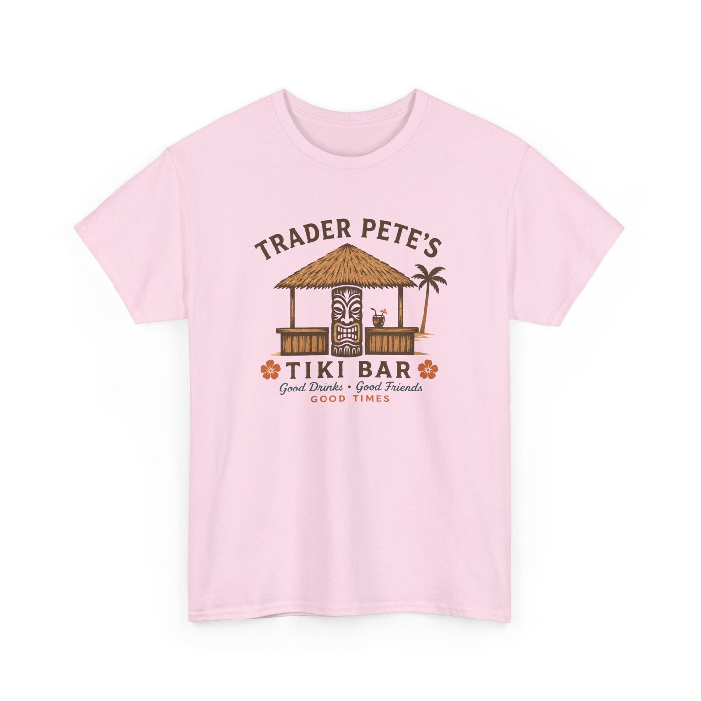 Trader Pete's Tiki Bar Tee — Retro Tropical Vacation Shirt