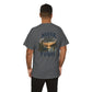 T-Shirt — "Never Too Old to Fish" Fishing Tee (Sunset Lake Design)