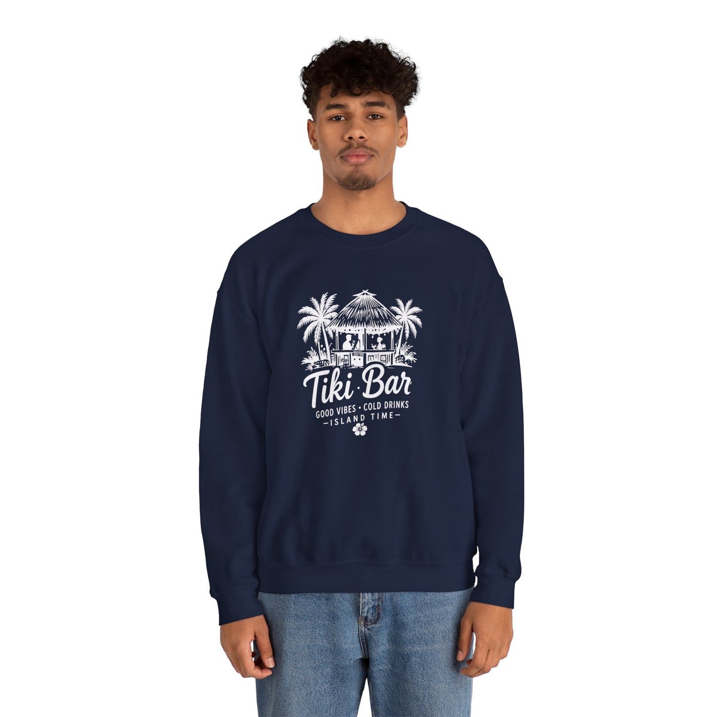 Tiki Bar Crewneck Sweatshirt – Island Vibes Graphic Pullover
