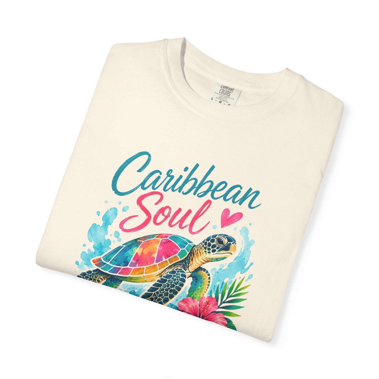 Caribbean Soul T-Shirt — Sea Turtle Floral Tropical Tee
