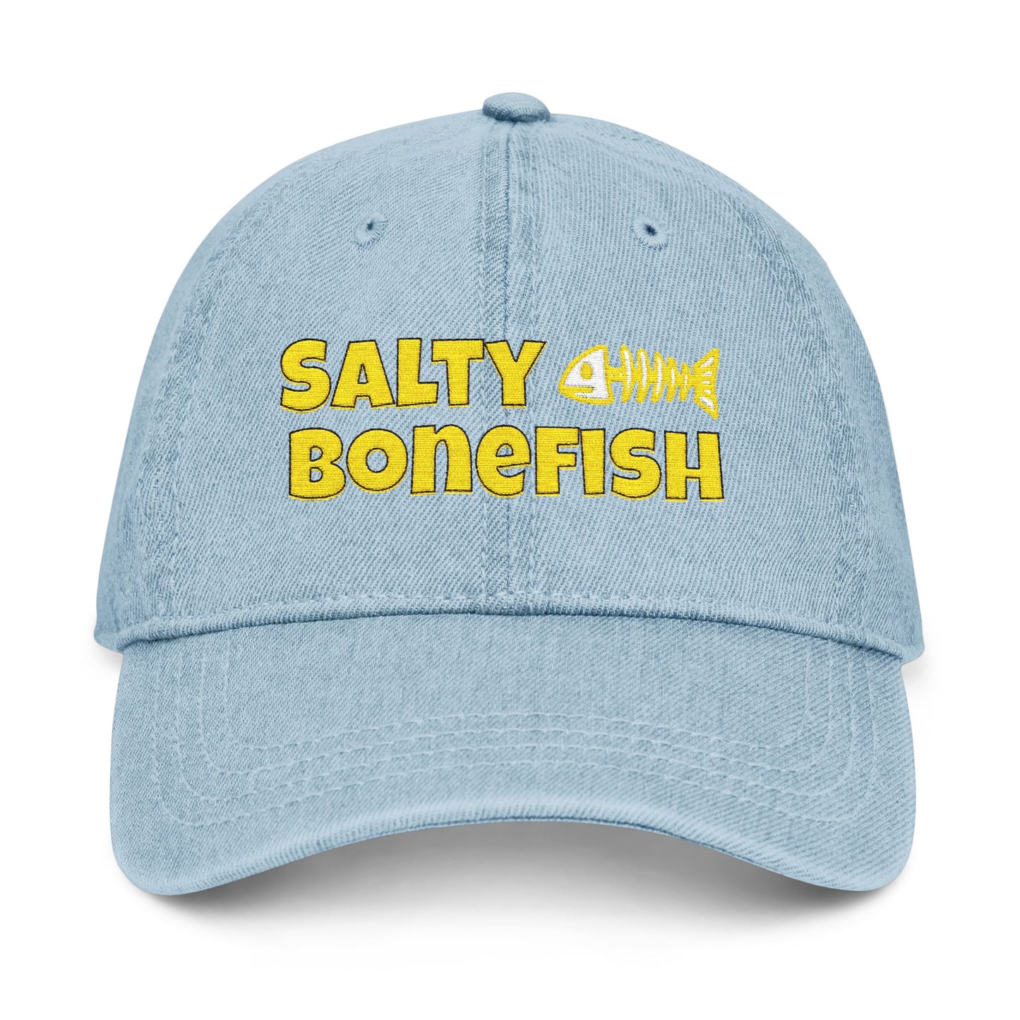 Salty Bonefish Embroidered Baseball Cap