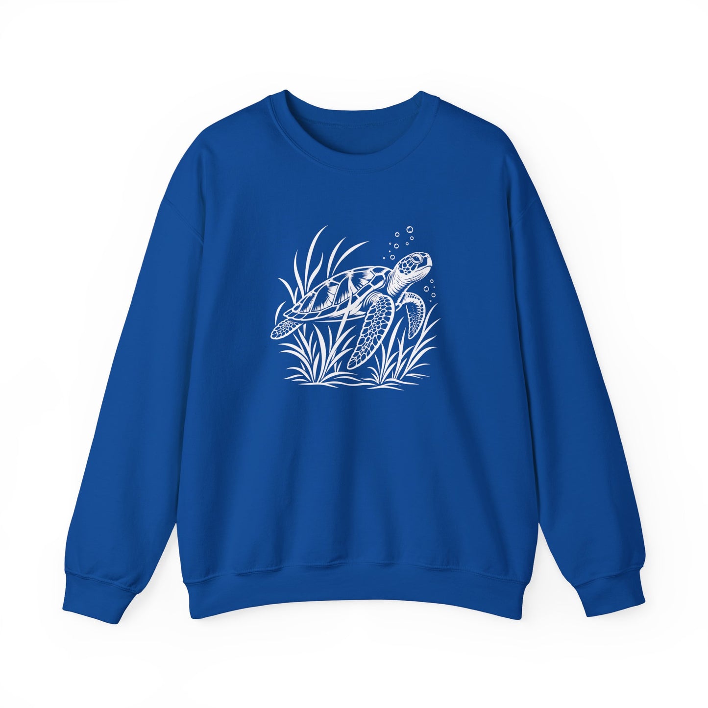 Sea Turtle Crewneck Sweatshirt — Hand-Drawn Marine Life Graphic