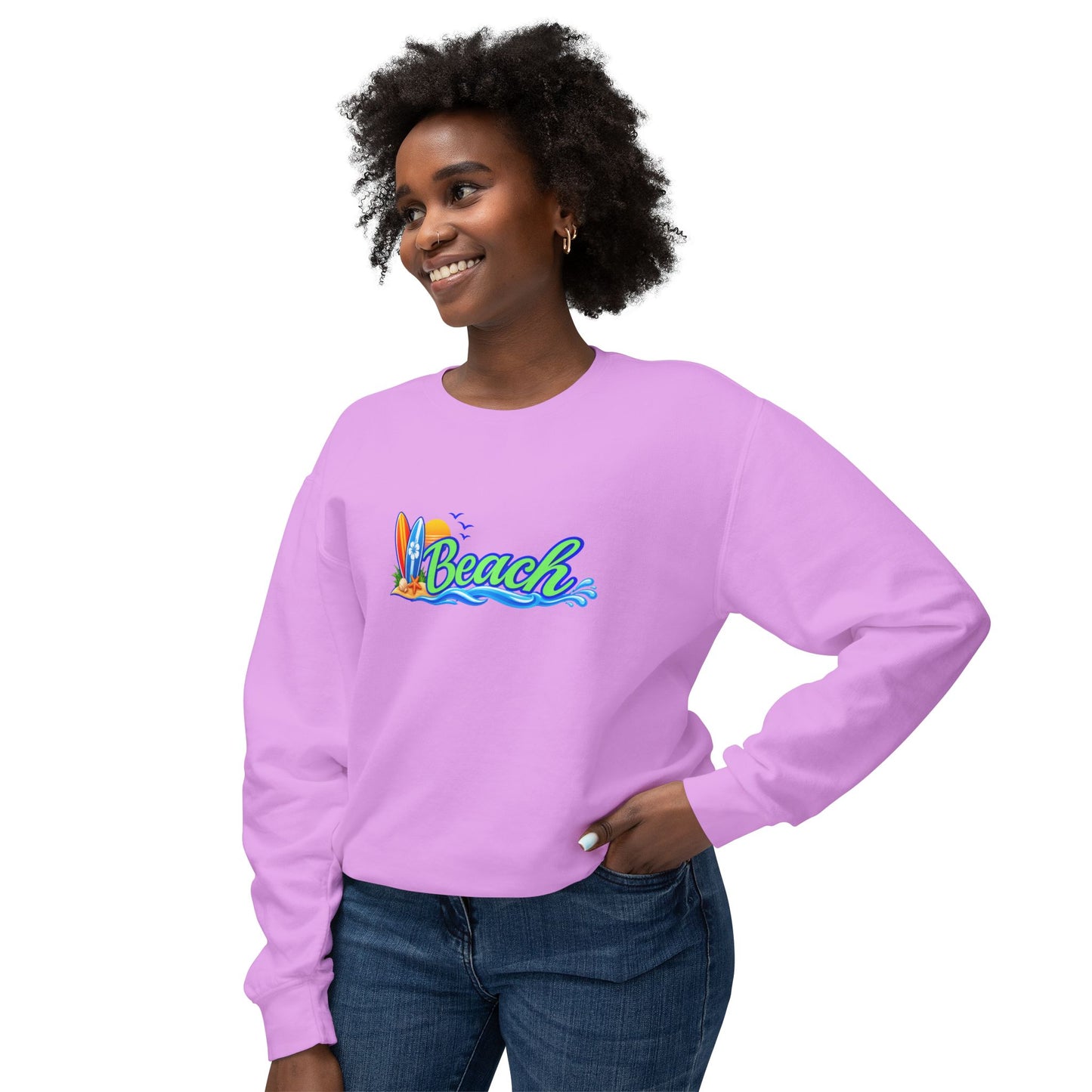 Beach Surf Vibes Crewneck Sweatshirt- Comfort Colors®
