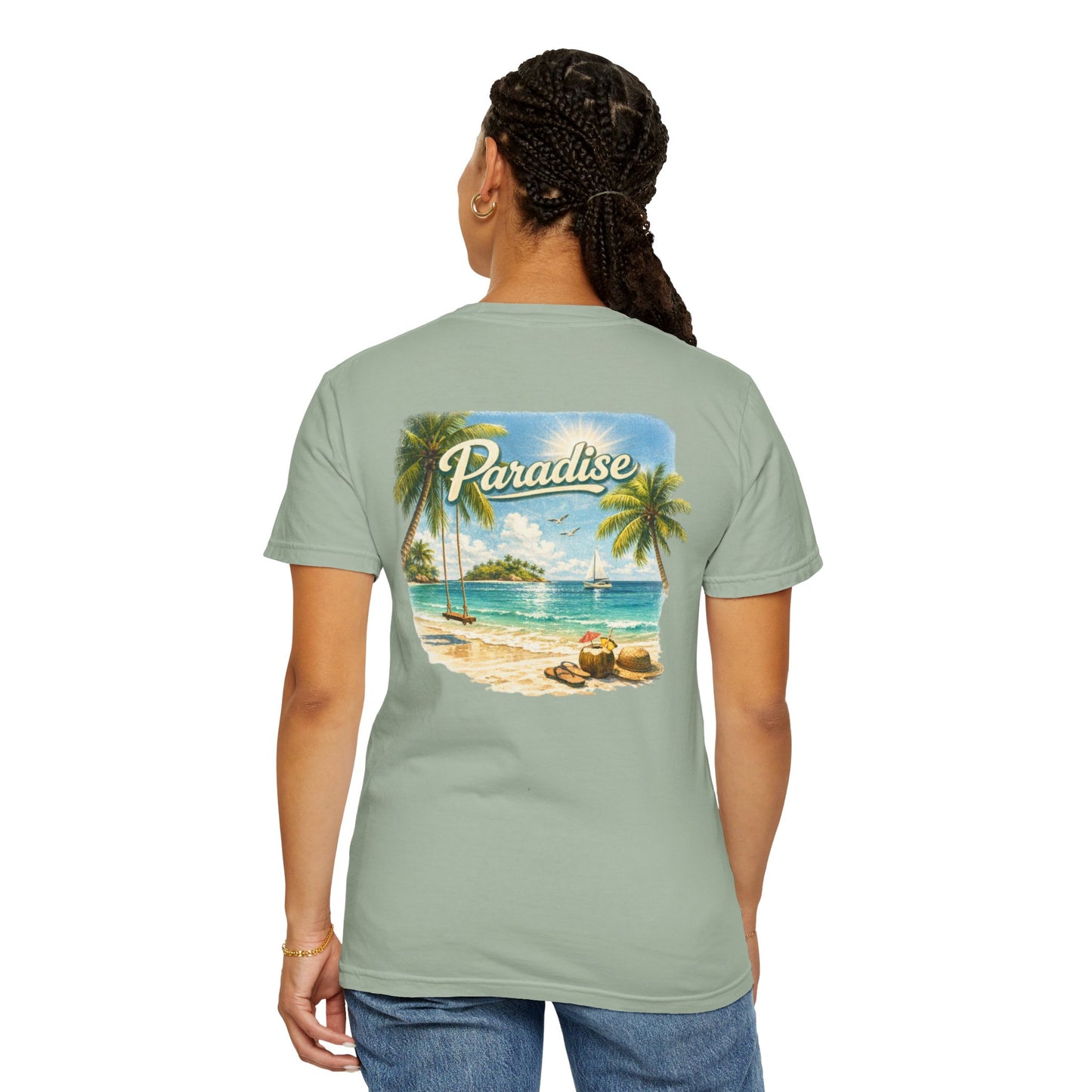 "Paradise" Tropical Beach Island Graphic Tee