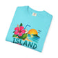 Island Therapy T‑Shirt — Tropical Sunset Coconut Drink Beach Tee