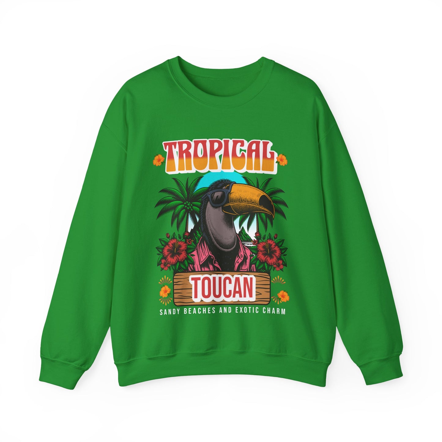 Tropical Toucan Crewneck Sweatshirt – Unisex Heavy Blend