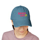 Embroidered 'Beach Life' Denim Hat with Yellow Flip-Flop Design