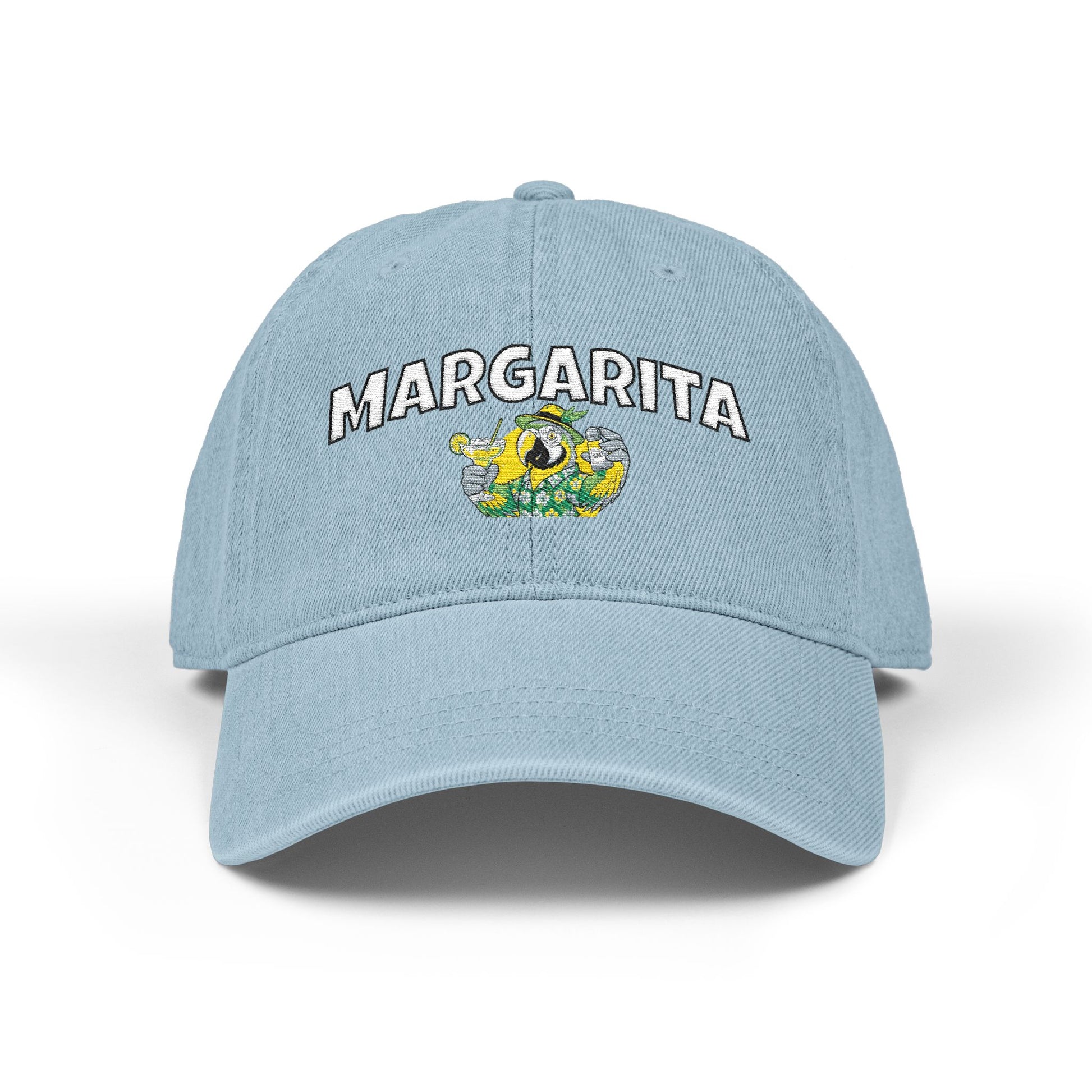 Light blue cap with 'Margarita' text and graphic on a white background