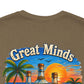 "Great Minds Drink A Like" Tropical Beach Liquor Graphic Tee