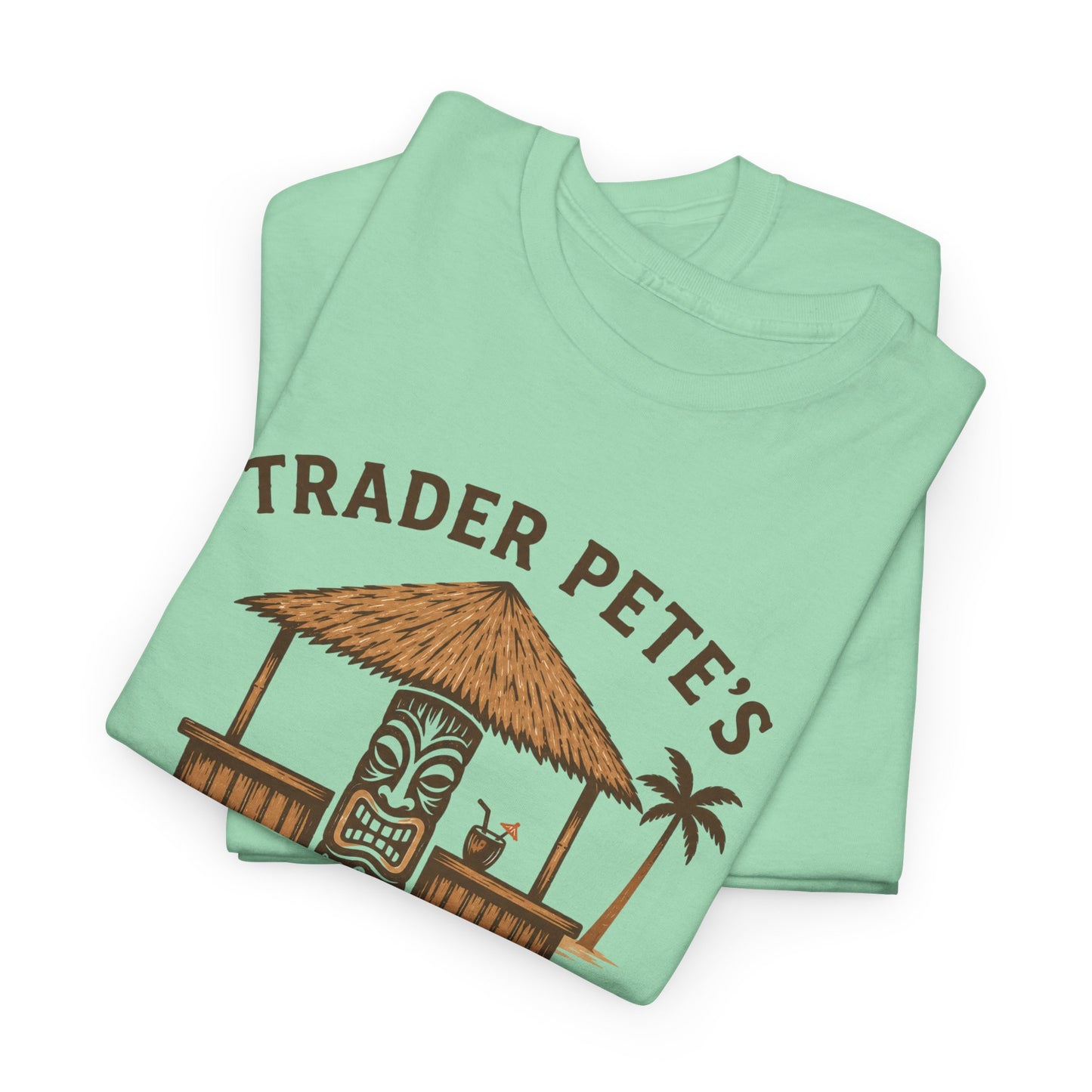 Trader Pete's Tiki Bar Tee — Retro Tropical Vacation Shirt