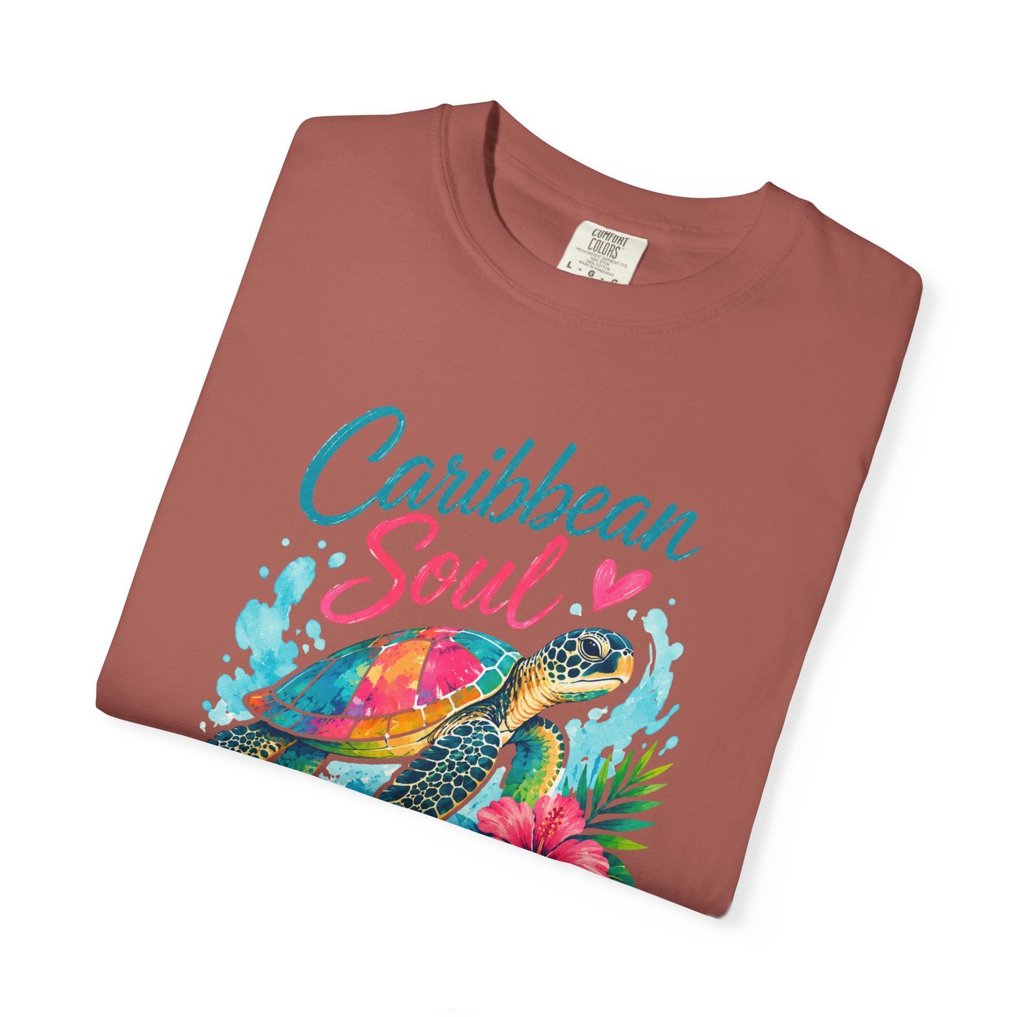 Caribbean Soul T-Shirt — Sea Turtle Floral Tropical Tee