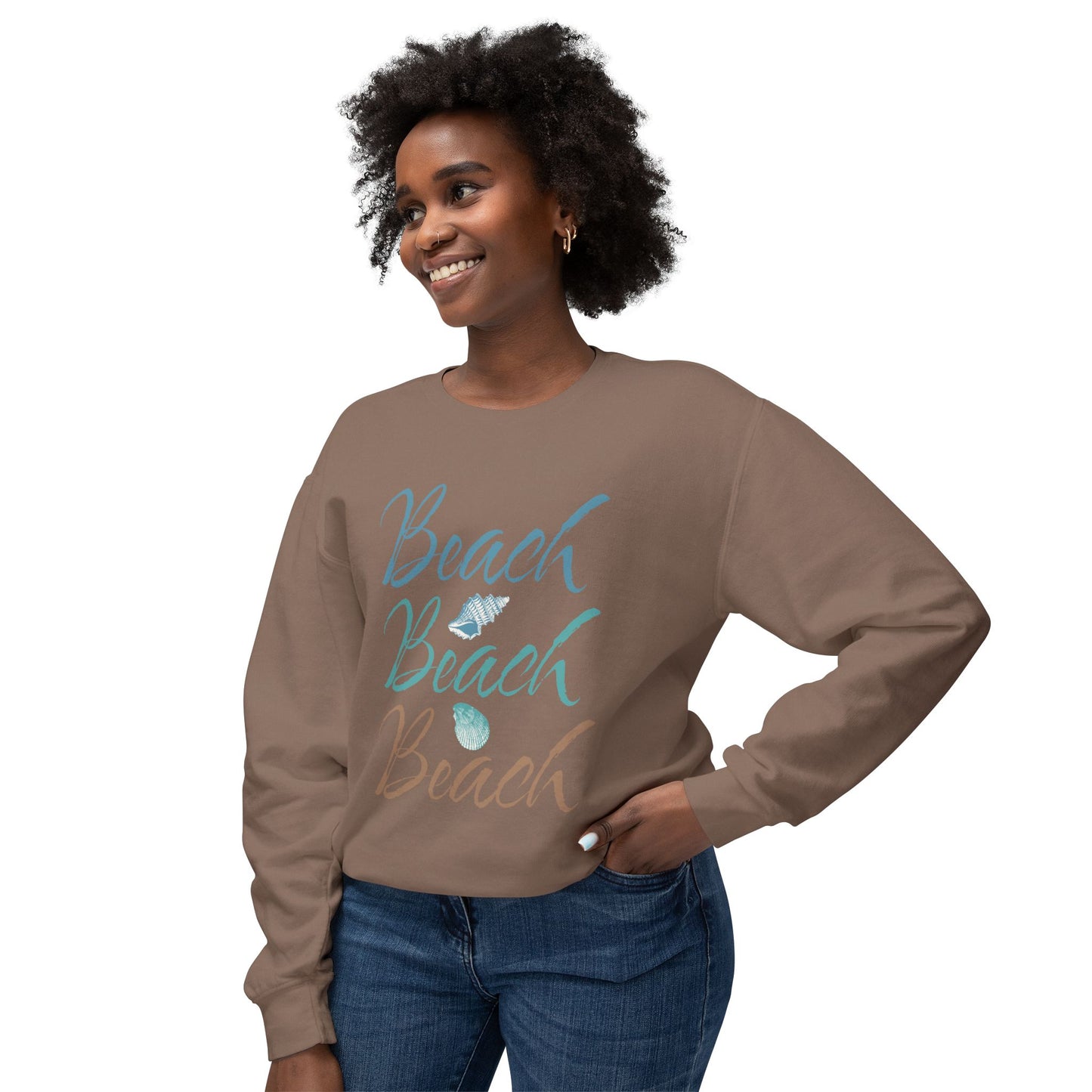 Beach Club Beach Vibes Unisex Lightweight Crewneck Sweatshirt