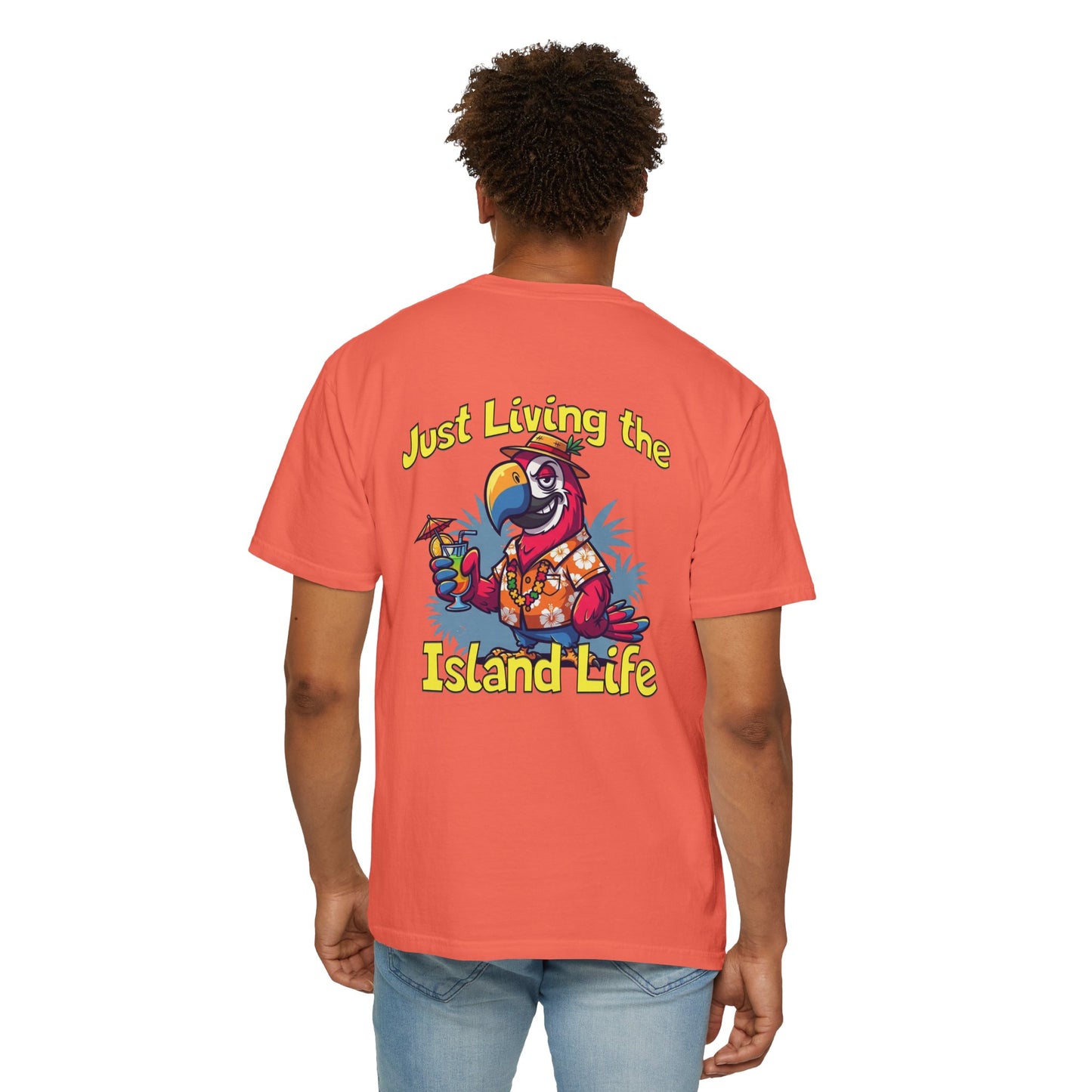 Island Life T-Shirt — Just Living the Island Life Parrot Graphic