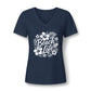 Beach Life V-Neck Tee — Women's Tropical Hibiscus Graphic