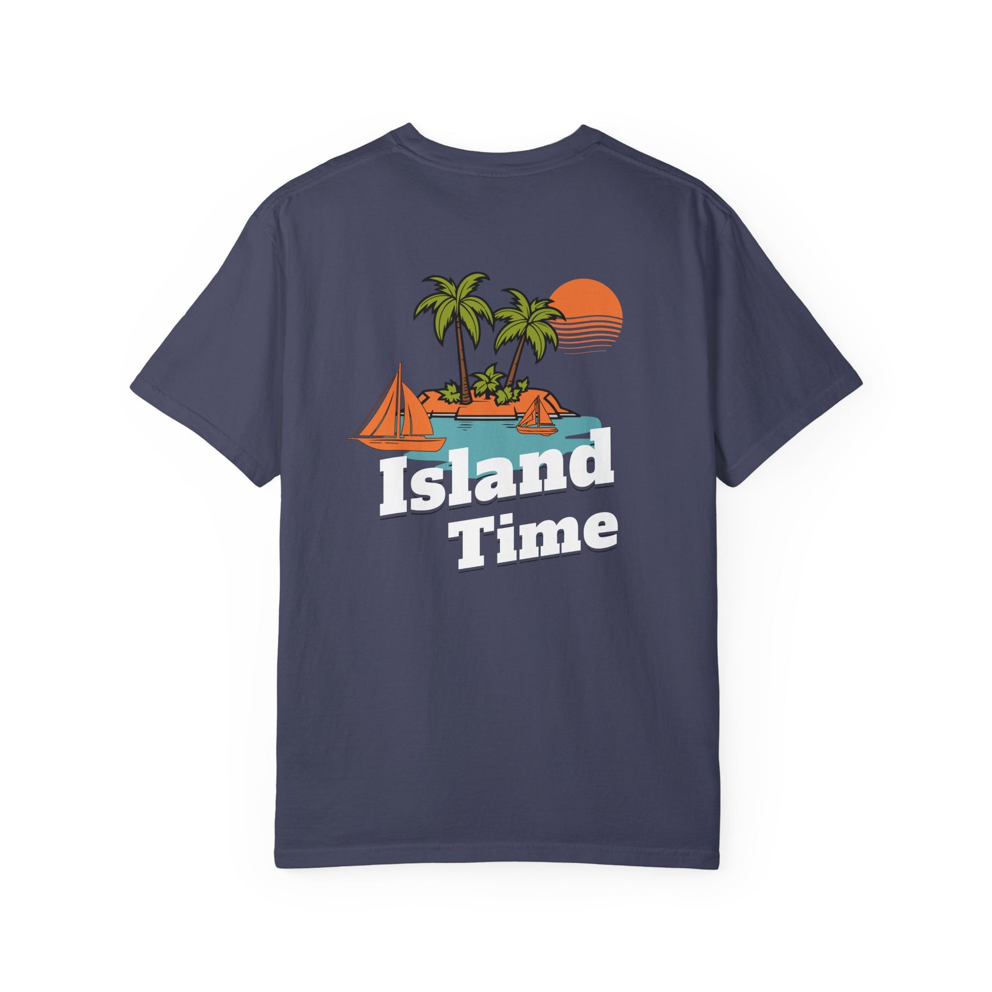 Resort Collection Island Time Unisex Garment-Dyed T-shirt - Caribbean Rays