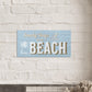 Sandy Days at the Beach Large Canvas Wall Print on Caribbean Rays