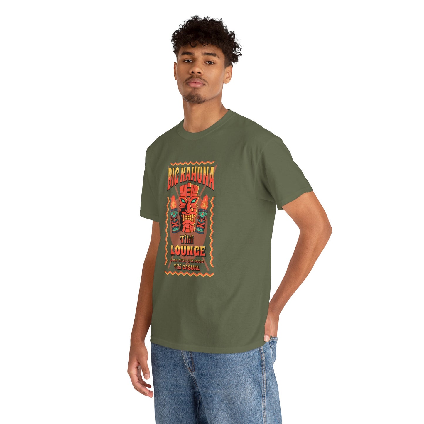 Big Kahuna Tiki Lounge Tee – Heavy Cotton Graphic Unisex T-Shirt