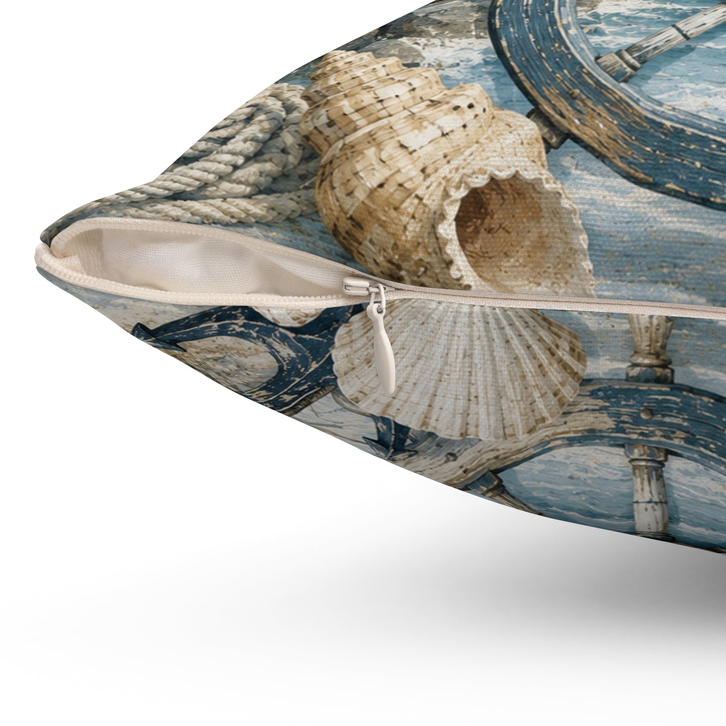 Beach Nautical Spun Polyester Square Pillow